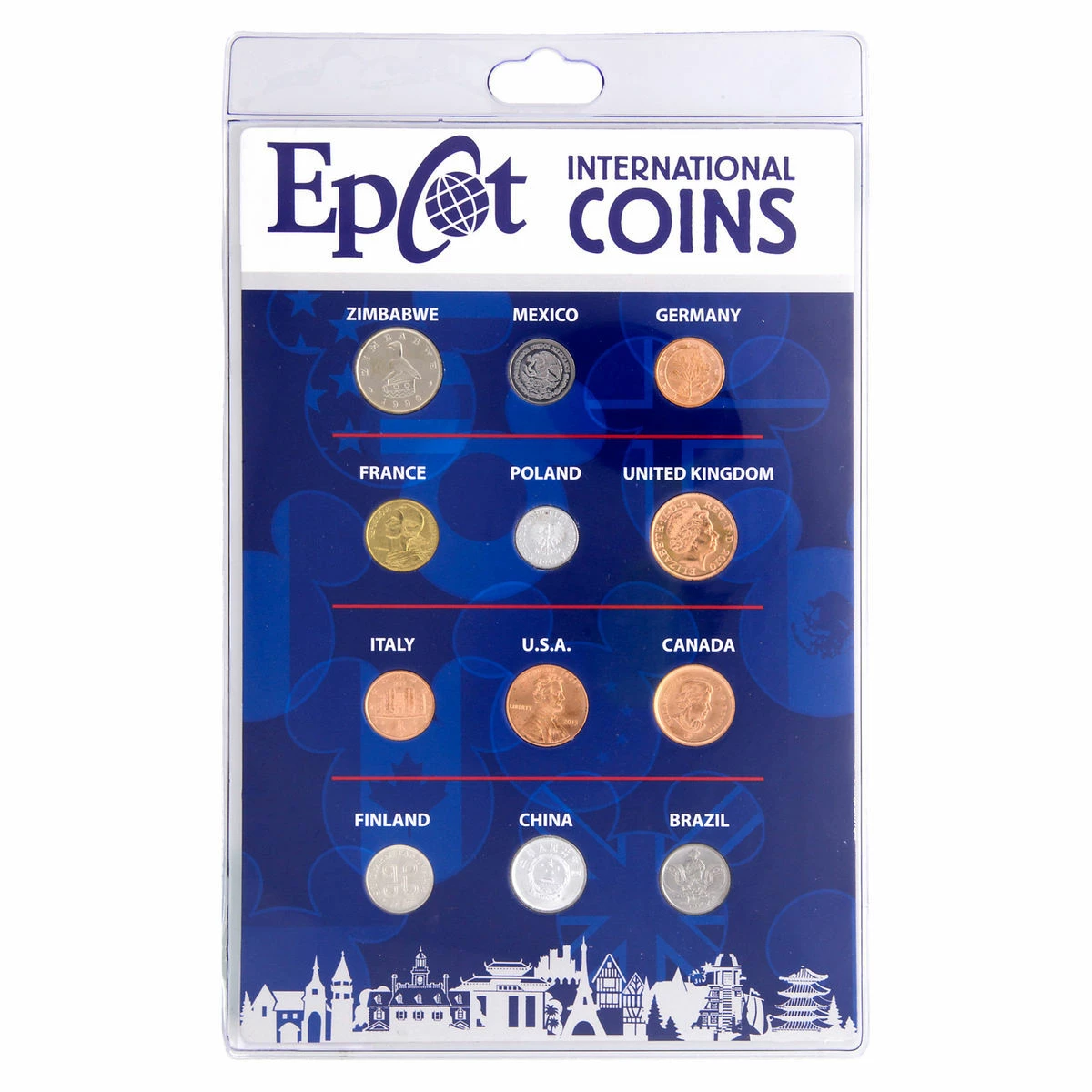 Promo ???? Disney Coin Set - Epcot International Coins - Walt Disney World ????