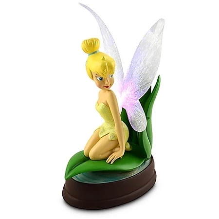 Budget π Disney Medium Figure Statue - Tinker Bell On A Leaf - Light Up β€οΈ