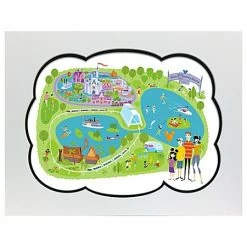 Deals 💯 Disney Shag Map - 40th Anniversary Walt Disney World Map Deluxe Print 🥰
