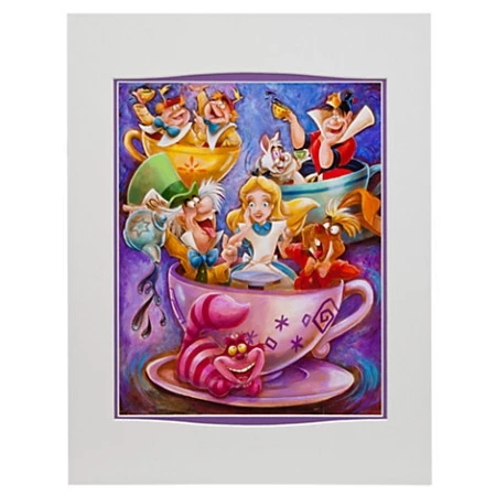 Deals ⭐ Disney Art Print - Alice In A Tea Cup By Darren Wilson ⌛ 1 Deals ⭐ Disney Art Print - Alice In A Tea Cup By Darren Wilson ⌛