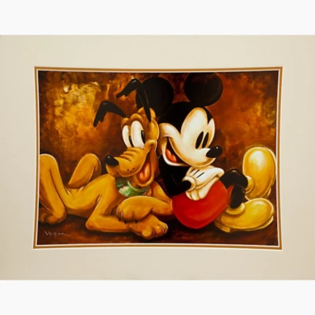 Budget ???? Disney Art Print - Mickey Mouse And Pluto - Taking It Easy ???? 1 Budget ???? Disney Art Print - Mickey Mouse And Pluto - Taking It Easy ????