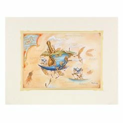 New ???? Disney Art Print - Goofy - Goofy's Pedal Powered Airship ????