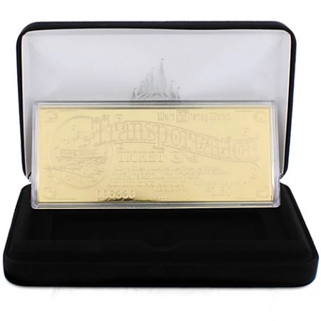 Flash Sale ???? Disney Collectors Golden Ticket Replica - Transportation Ticket - 24K ???? 1 Flash Sale ???? Disney Collectors Golden Ticket Replica - Transportation Ticket - 24K ????