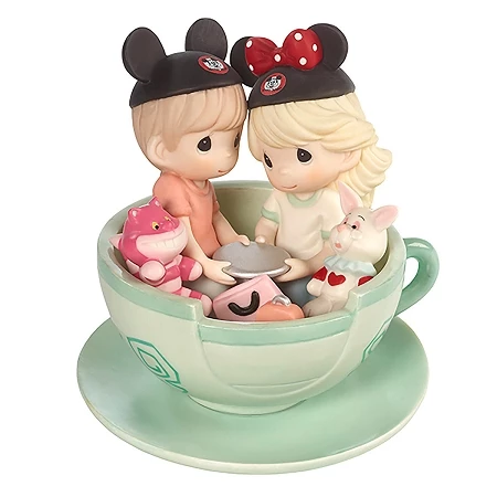 New π Disney Precious Moments Figure - Mad Tea Party - Tea-riffic Day β¨