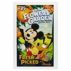 Coupon 😍 Disney Poster - 2018 Flower And Garden Festival - Mickey And Pluto 🥰