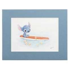Best reviews of 😍 Disney Hanson Art Print - Swimming Lessons - Stitch On Surf Board 🤩