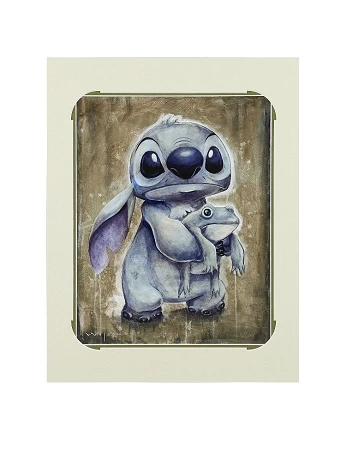 Outlet ✔️ Disney Wilson Art Print - Toad Hug - Stitch And Toad ???? 1 Outlet ✔️ Disney Wilson Art Print - Toad Hug - Stitch And Toad ????